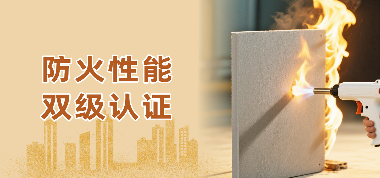 守護安全人居，愛麗斯功能板防火性能雙級認(rèn)證。